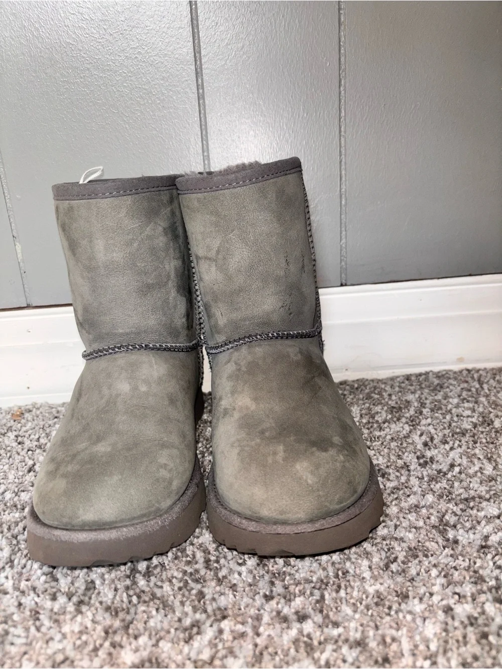 UGG Kids Classic Short Boot - Grey Suede US12